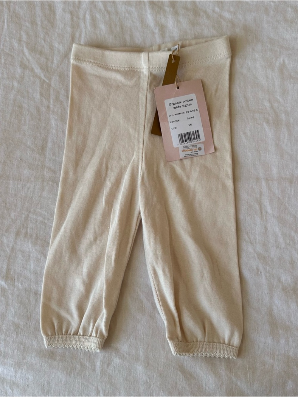 Lilli & Leopold Organic Cotton Wide Tights in Sand NEW NWT